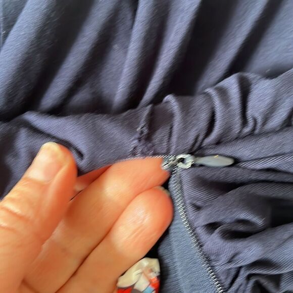 Vince Camuto Dress Womens XS St Barts Navy Blue Night Ruched - Picture 5 of 11